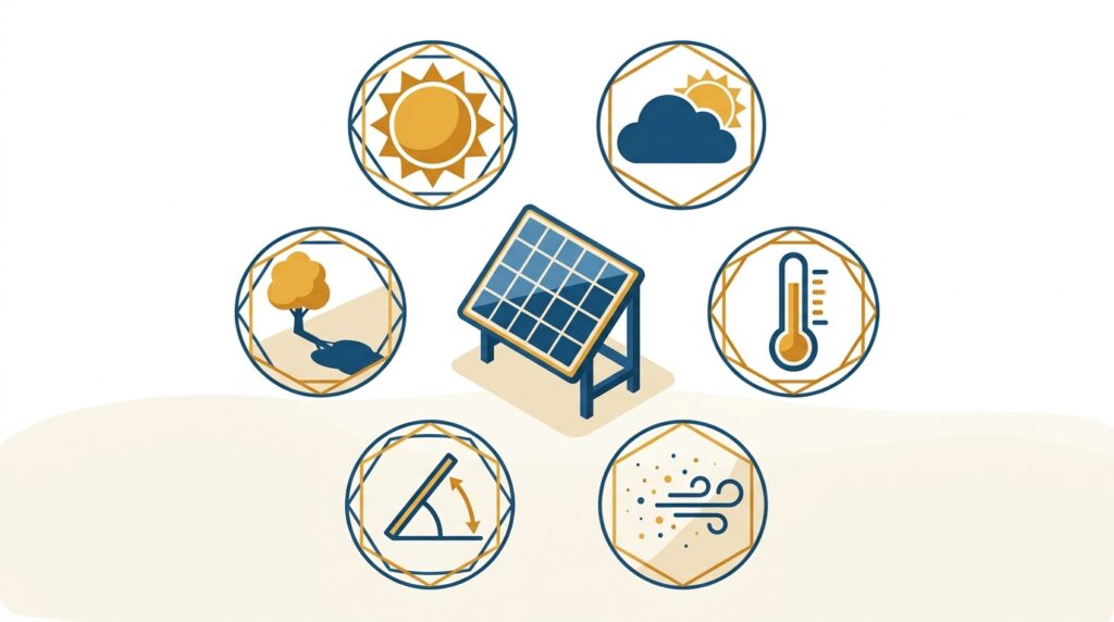 Factors that change solar panel energy output